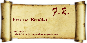 Freisz Renáta névjegykártya